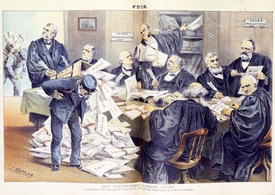 Our overworked Supreme Court: It is unequal to the ever-increasing labor thrust upon it - will Congress take prompt measures for the relief of the people, 1885 by Joseph Keppler